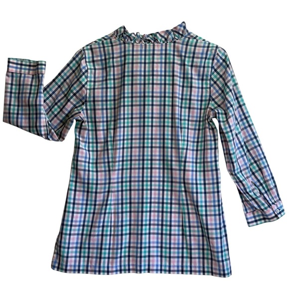 Talbots Blue and Pink Plaid Shirt. Size 4 - Picture 6 of 12